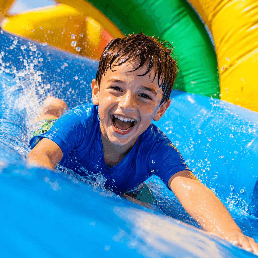Joyful Water Slide on a Summer Day 1 Water Slides